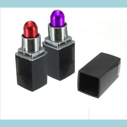 Other Smoking Accessories Lipstick Modeling Metal Pipe Creative Selling Portable Jamaican Personality E Pill Box Drop Delivery 2022 Dhgbq