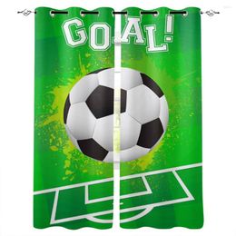Curtain Soccer Balls Football Design Lights Living Room Kitchen Bedroom Panels With Grommets Window Treatment Ideas