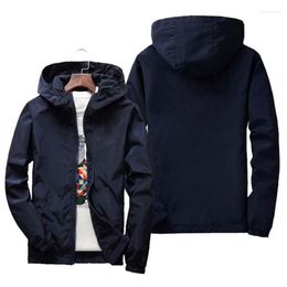 Men's Jackets Fashion Jacket Men Spring Autumn Waterproof Sunscreen Polyester Casual Hooded Sports Zipper S-7XL Can Be Customized