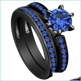 Wedding Rings Wedding Rings Yayi Fashion Women Jewellery Couple Ring Zircon Cz Sier Colour Engagement Party Gift Drop Delivery 2022 Dhqkz