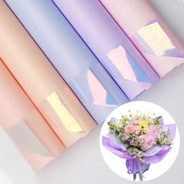 Gift Wrap 20Sheet Valentine's Day Bouquet Wrapping Paper Waterproof Rose Flower Double-sided Colour Florist