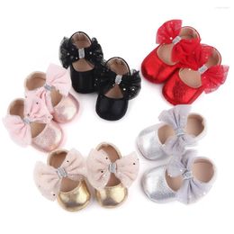 First Walkers Born Toddler Infant Baby Girls Princess Crib Shoes Soft Sole Anti-slip Prewalkers Big Bows Moccasins Fisrt