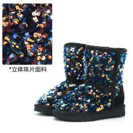 Stivali Stivali da neve per bambini 5825 paillettes tridimensionali scarpe per bambini scarpe di cotone per ragazzi in autunno e inverno ragazze T221026