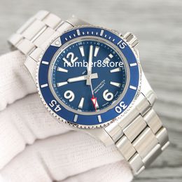 BRI0193885 Mens Watch Blue Dial Stainless Steel Swiss 2824 Automatic Sapphire Crystal Luxury Wristwatch Water Resistance 50M 3 Colours 44mm