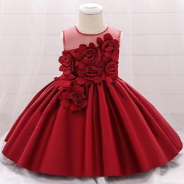 Girl Dresses Baby Girls Dress Flower Wedding Bridesmaid Pageant Gown Birthday Beautiful Baptism Toddler