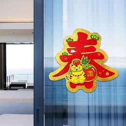 Wall Stickers Spring Festival Blessing Word Sticker Chinese Year Decoration 2022 Tiger Door Window Living Room Home Decor