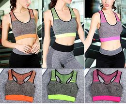 Camisoles & Tanks Women Comfortable Bra Neon Colour Top Vest Underwear Fitness Exercise Padded Tank H178