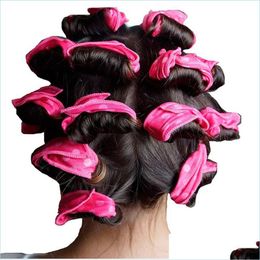 Hair Accessories Night Sleep Soft Diy Styling Foam Roller Tools Magic Flexible Curler Innovative Hair Rollers Polka Dot Drop Deliver Dhuhn