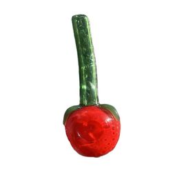 Hand Heady Glass Smoking Pipe Colorful Cherry Fruit Shape Spoon Pipes Handmade for Tobacco Dry Herb Wholesale