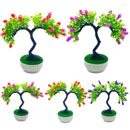 Decorative Flowers Utility With Pine Cones Weather-resistant Desktop Fake Flower Bonsai Household Supplies Artificial Plant