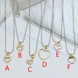 Pendant Necklaces 10 Pcs Heart Shape Necklace Fashion Jewellery Gold GIft For Women Elegant Jewerly 21122