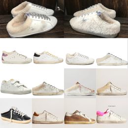 2022 Top designer stivali dorati stivali slip-on super stelle sneaker stivali da neve bianchi do vecchio sporco stivale caviglia da donna caviglia uomini inverno scarpe calde scarpe di lusso di lusso