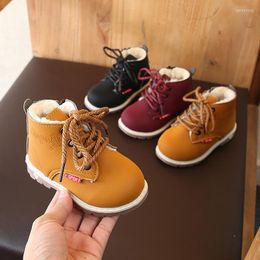 Athletic Shoes 2022 Winter Snow Boots Kids Boys Girls Fluff Keep Warm Non-slip Rubber Sole Children's