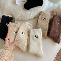 Autumn and winter socks children's small eyes thickened warm wool
