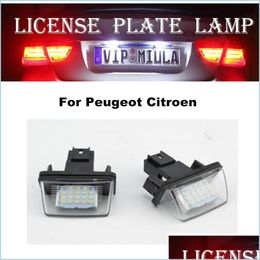 Other Car Lights License Plate Led Lamp For Peugeot 206/207/307/308 Citroen White Color Light Accessories Drop Delivery 2022 Mobiles Dhjvq