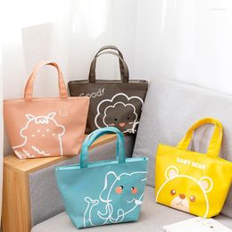 Storage Bags Portable Lunch Box Bag Thermal Insulated Cooler Waterproof Bento Case Tote Handbag