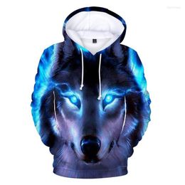 Hoodies 3D Print Wolf Boys Coats Spring Autumn Outerwear Kids Hooded Sweatshirt Clothes Children Long Sleeve Pullover Tops