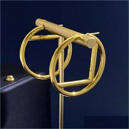 Hoop Huggie 925 Sier Hoop -Ohrring -Designer f￼r Frauen Luxusohrringe Designer Schmuck Gold Buchstaben F Hoops Charme Ohrh￶rer Armband DH5GX