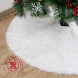 Christmas Decorations 90cm 122cm White Tree Skirt Plush Faux Fur Carpet Xmas Floor Mat Ornaments Wedding Birthday Year Decor