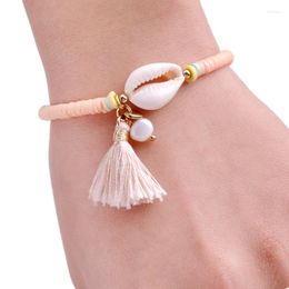 Charm Bracelets 2022 Fashion Shell Summer Tassel Jewellery Accessories Handmade Beaded Friendship Strand Bracelet