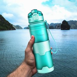 Water Bottles ZORRI Sport BPA Free Portable Gym Anti-fall Leak-proof Drinkware Outdoor Travel Camping HikingTritan Drink Bottle 221025