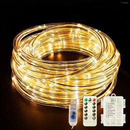 Strings Christmas Garlands For Year Decorations Home Outdoor Festoon Led Tube Rope Light Battery-Operated Garland 10/20/30/40M