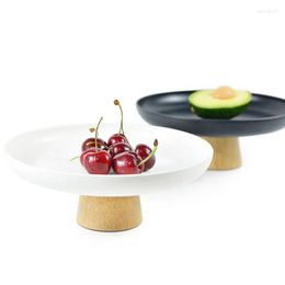 Plates Round Solid Wood Base Tray Living Room Fruit And Vegetable Storage Simple Desktop Small Object Snack