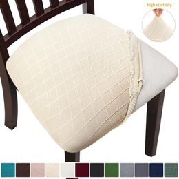 Chair Covers Fuloon Stretch Jacquard Seat Removable Washable Anti-Dust Dinning Room Kitchen El Chairs Cushion Slipcovers