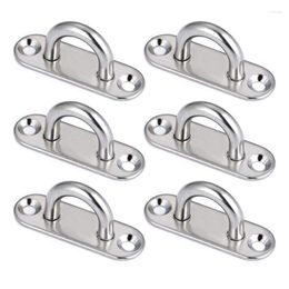 All Terrain Wheels 6 Pcs 5mm Stainless Steel Eye Plate Oblong Pad Metal Staple Ring Hook Hardware