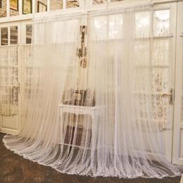 Curtain Brand French Luxury Pearl Curtains Princess Solid White Shining Screen Window Drapes For Living Room Bedroom Fairy Tulles