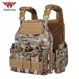 Hunting Jackets YAKEDA 1000D Nylon Plate Tactical Vest Outdoor Protective Adjustable MODULAR for Airsoft Combat Accessories 221025