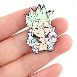 Brooches Cute Japanese Anime Dr.STONE Enamel Pin Clothes Hat Collar Brooch Briefcase Badges Fashion Accessories Jewellery Decoration