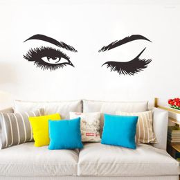 Wall Stickers Sexy Beauty Winking Eyes Closed Beautiful Eyelashes Sticker Living Room Bedroom Home Decor Wallpaper Mural Decals