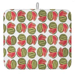 Table Mats Summer Fruit Watermelon Dish Drying Mat For Kitchen Counter Sink Quick Drain Fashion Printed Home Placemat