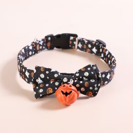 Pet lovely collar dog collars holiday collar traction cartoon pumpkin bell jewelry