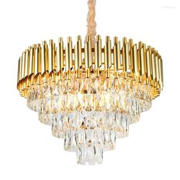 Chandelier Crystal Factory Suppliers Round Indoor Luxury Ceiling Black Gold LED Home Modern Chandeliers & Pendant Lights