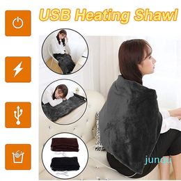 5V 4W Electric Heating Shawl Washable Heated Blanket 3 Heat Settings with Timing Function 01