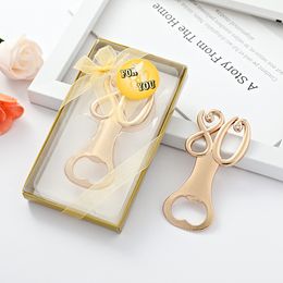 50PCS Golden Wedding Favours 80th Design Gold Bottle Opener Digital 80 Metal Beer Openers Birthday Keepsakes Party Giveaway Gifts