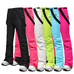 Skiing BIB Pants Women Ski Brands New Outdoor Sports High Quality Suspenders Trousers Windproof Waterproof Warm Winter Snow Snowboard L221025