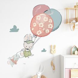 Wall Stickers Cartoon Air Balloon Nursery Kids Room Decoration Wallpaper Home Decor Cute Art Decals Sticker