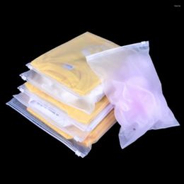 Storage Bags 500Pcs Matte Clear Plastic Self Sealing Reusable Package Bag Clothes Shoes Bedding Daily Grocery