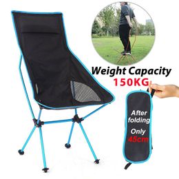 Camp Furniture Outdoor Camping Chair Oxford Cloth Portable Folding Lengthen Seat for Fishing Festival Picnic BBQ Beach Ultralight 221025