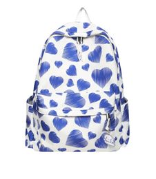 3pcs School Bags Student Nylon All Love Line Prints Large Capacity Waterproof Protable Backpack Bag