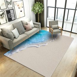 Carpets Seaside 3D Printing Rugs And For Home Living Room Decoration Teenager Bedroom Decor Carpet Sofa Area Rug Floor Mats