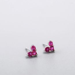 Stud Earrings Cute Heart Mini Simple Wild Fresh Silver Colour Temperament Personality Trendy Female SEA165