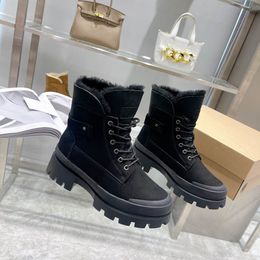 Winter New European and American Retro Martin Boots Women's Snow Shoes High Water Table Fashion Versatile