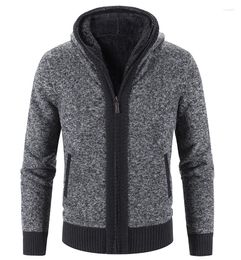 Men's Sweaters Hooded Sweatercoats Men Winter Thicker Warm Casual Cardigans Hoodies Slim Fit