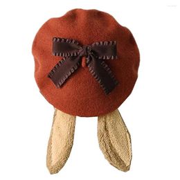 Berets Beret Women Cute Lolita Wool French Artist Style Warm Winter Beanie Hat