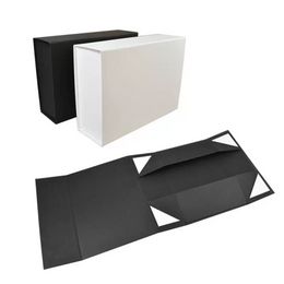 Foldable Black White Hard Gift Wrap Box With Magnetic Closure Lid Favor Boxes Children's Shoes Storage Box 22x16x10cm wly935