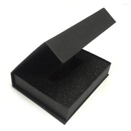 Gift Wrap Cardboard Black Packaging DIY Wedding Favor Storage Business Jewel Case Craft Paper Box Rectangle Party Flip Cover USB